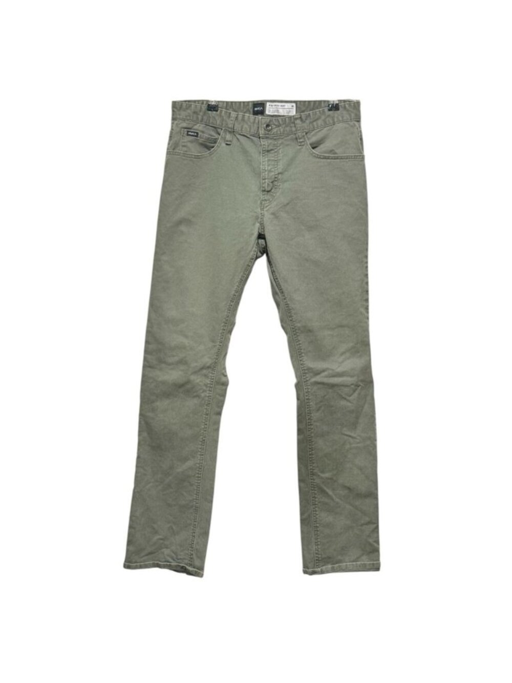 RVCA Jeans Mens Size 32x31 Stay Denim Pants Olive Green Straight Leg Skater